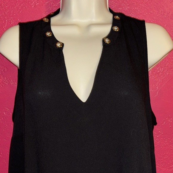 Torrid plus size black whimsigoth, goth rock and roll rayon grommet tank. Sz 00X - Picture 4 of 13